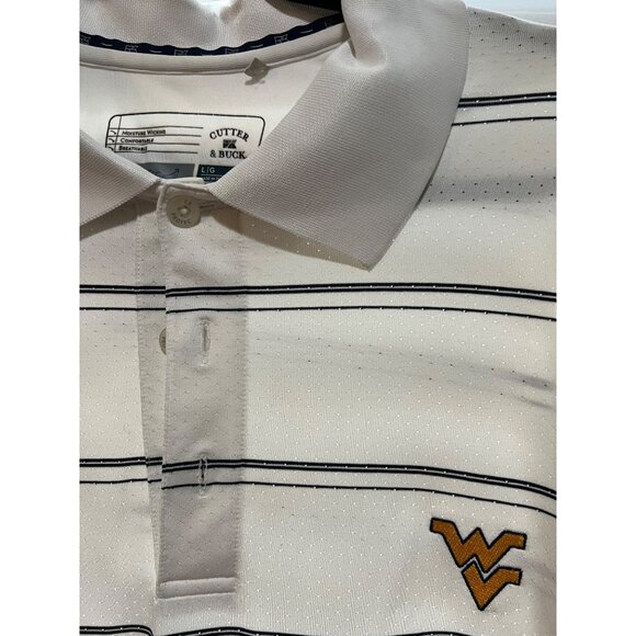 Cutter&Buck West Virginia Mountaineers Polo Shirt - Size L - Picture 2 of 4